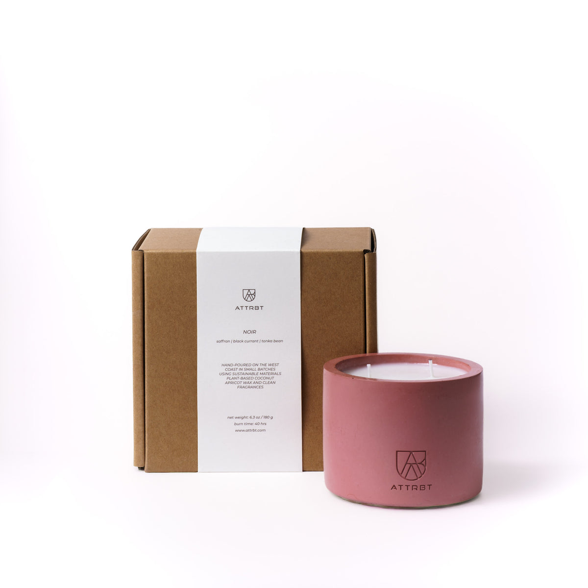 noir. concrete candle