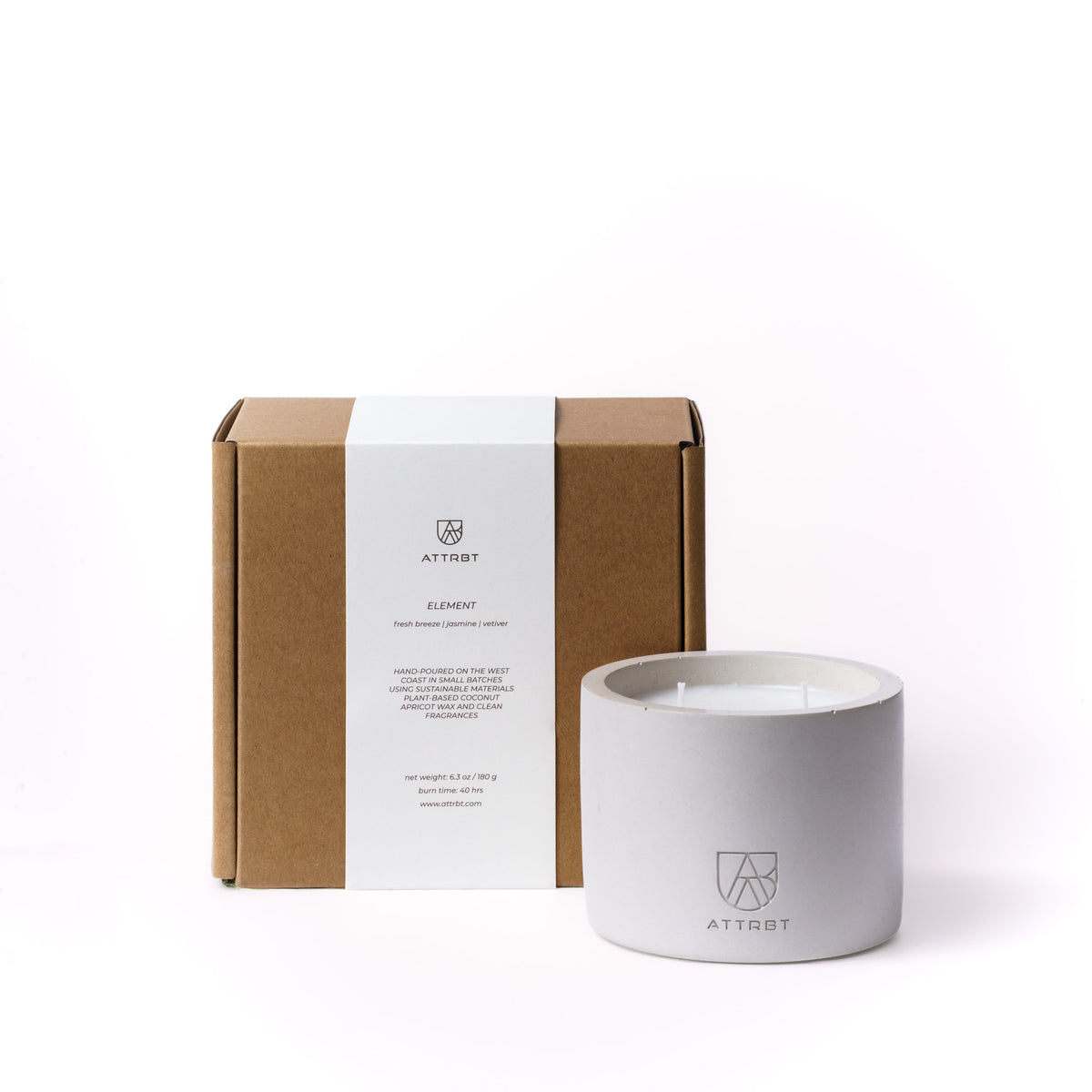 element. concrete candle
