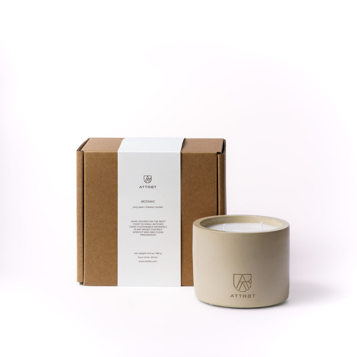 botanic. concrete candle