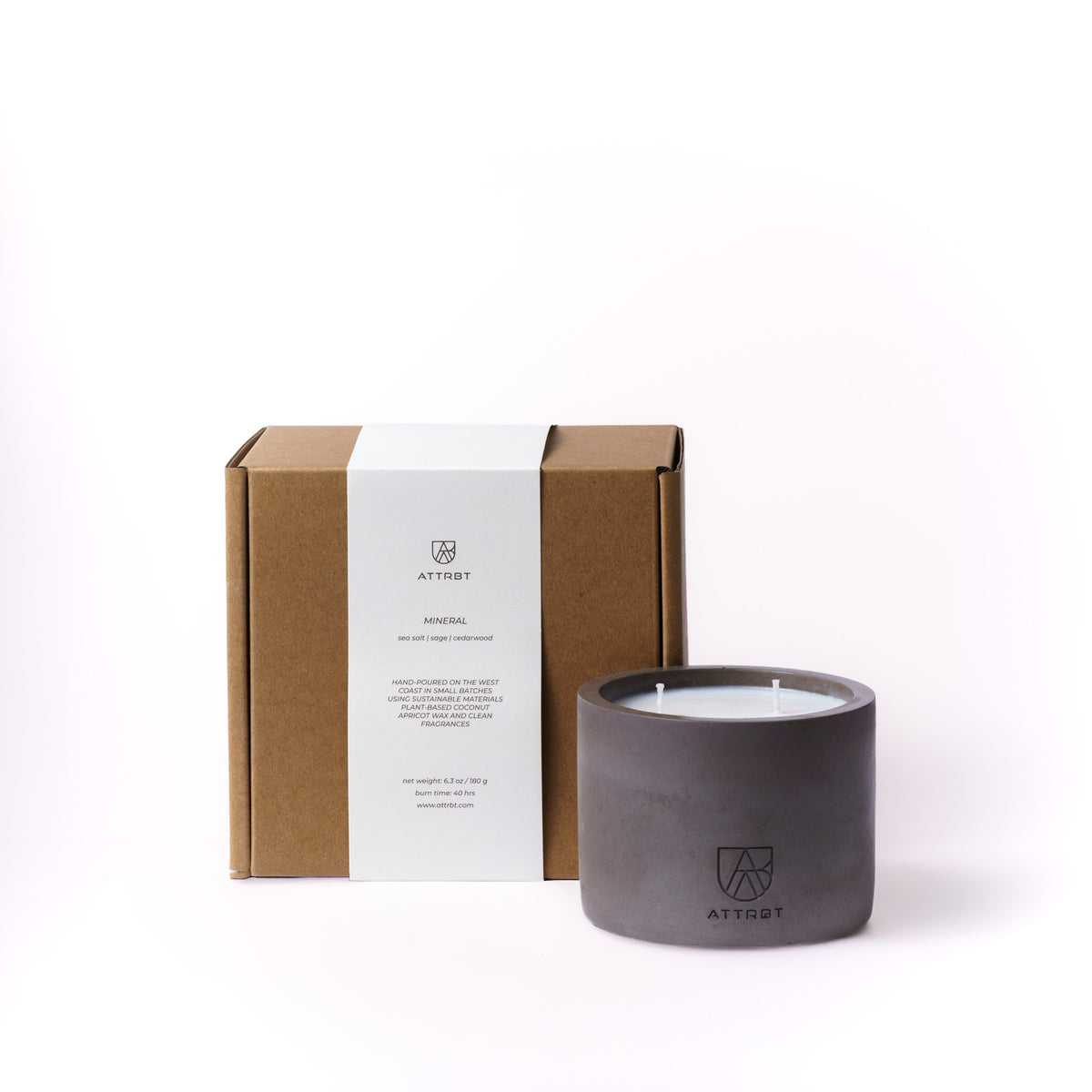 mineral. concrete candle
